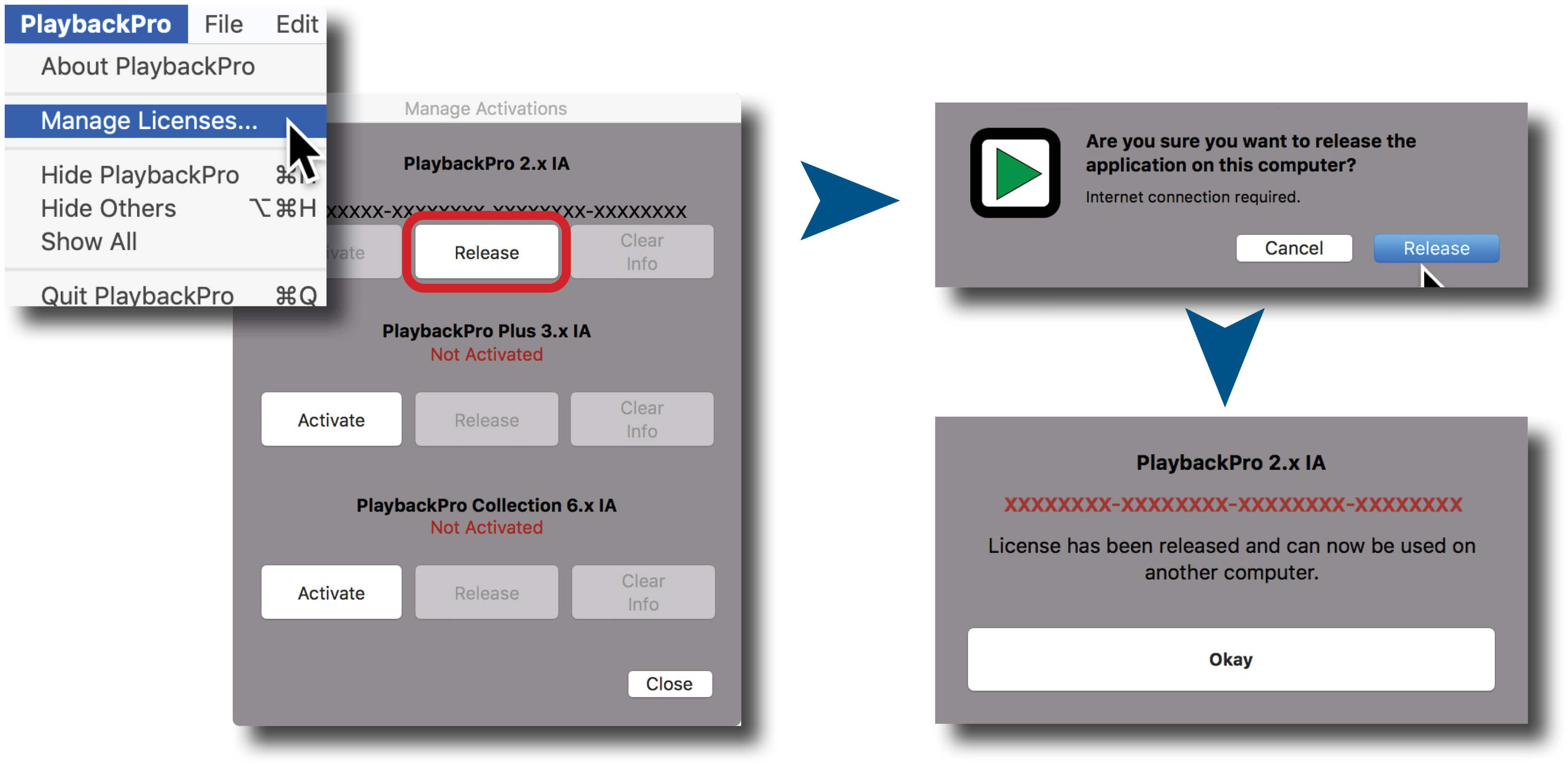 Releasing a License