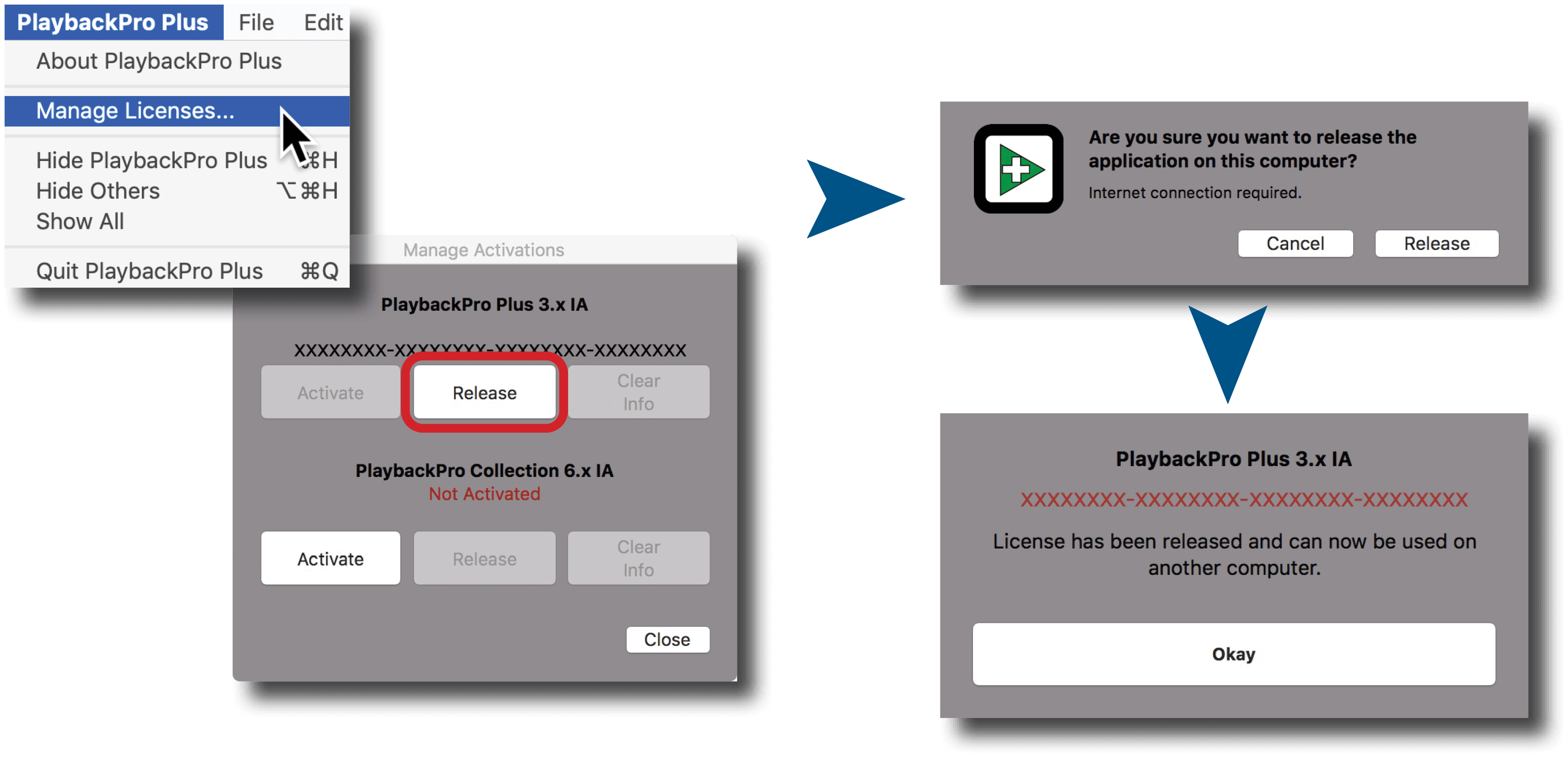 Releasing a License