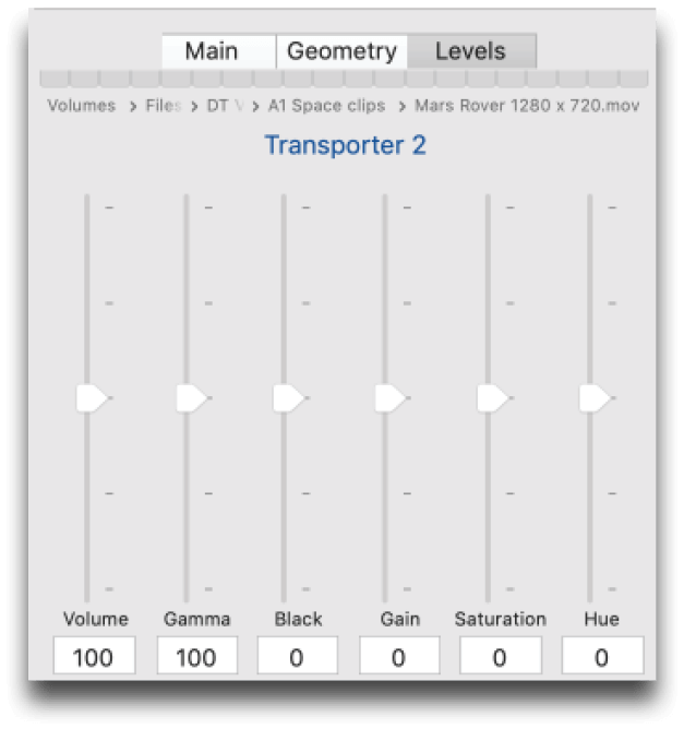 Levels Tab