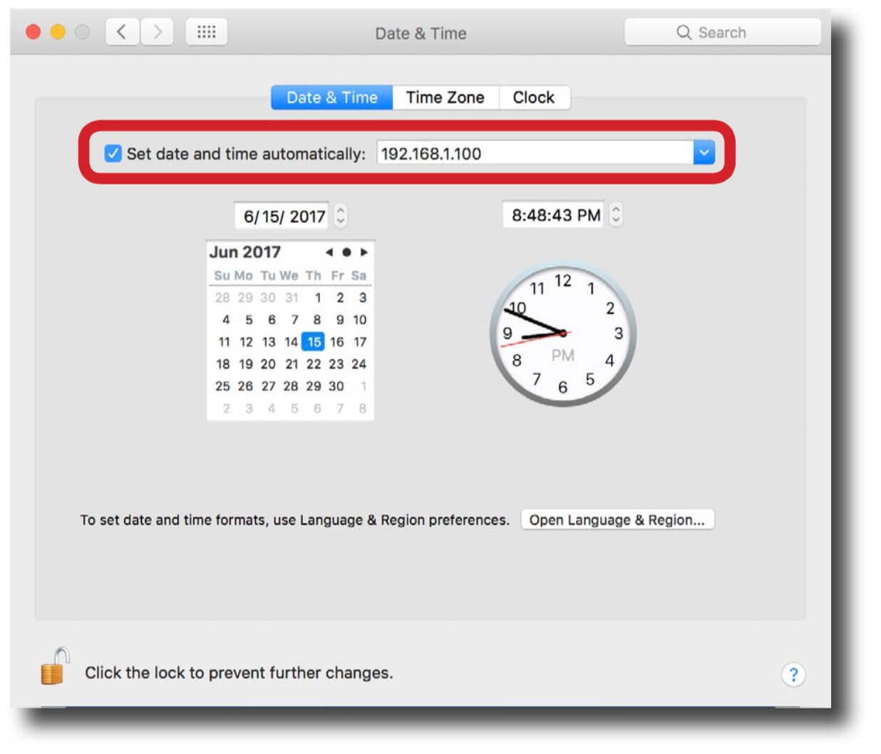 NTP Server Setup